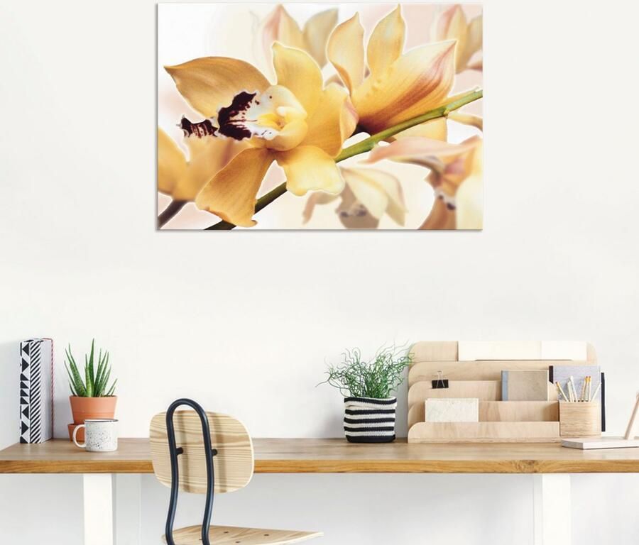Artland Artprint Gele orchidee als artprint van aluminium artprint voor buiten artprint op linnen poster in verschillende maten. maten - Foto 8