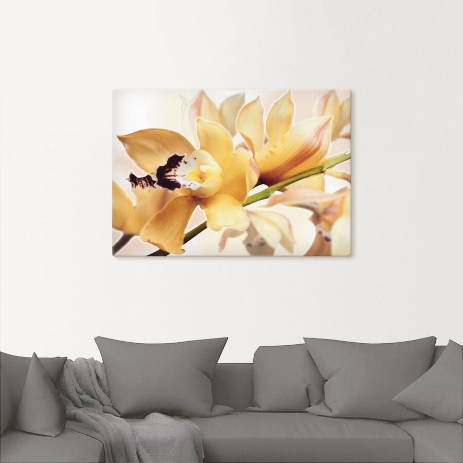 Artland Artprint Gele orchidee als artprint van aluminium artprint voor buiten artprint op linnen poster in verschillende maten. maten - Foto 3