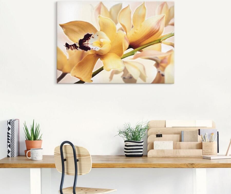 Artland Artprint Gele orchidee als artprint van aluminium artprint voor buiten artprint op linnen poster in verschillende maten. maten - Foto 6