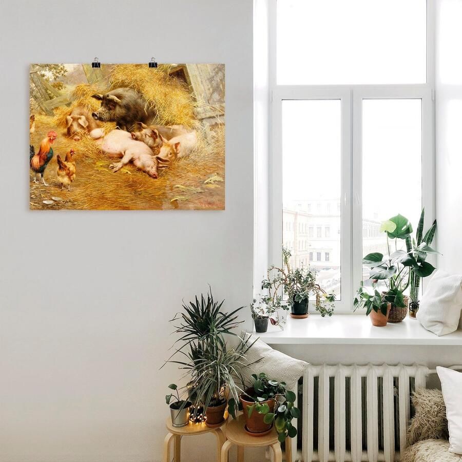 Artland Artprint Gelukkige dieren. als artprint op linnen poster in verschillende formaten maten