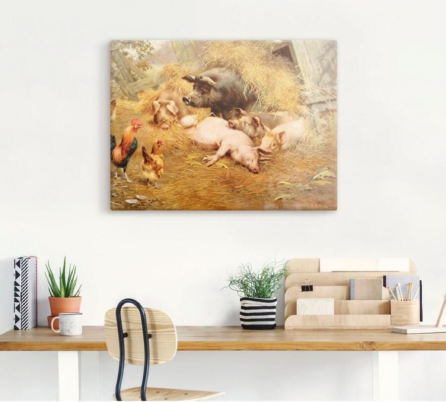 Artland Artprint Gelukkige dieren. als artprint op linnen poster in verschillende formaten maten - Foto 3