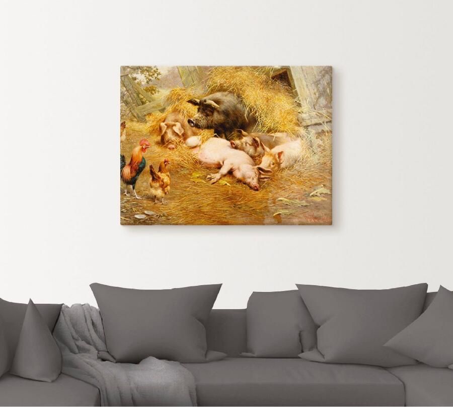 Artland Artprint Gelukkige dieren. als artprint op linnen poster in verschillende formaten maten - Foto 4