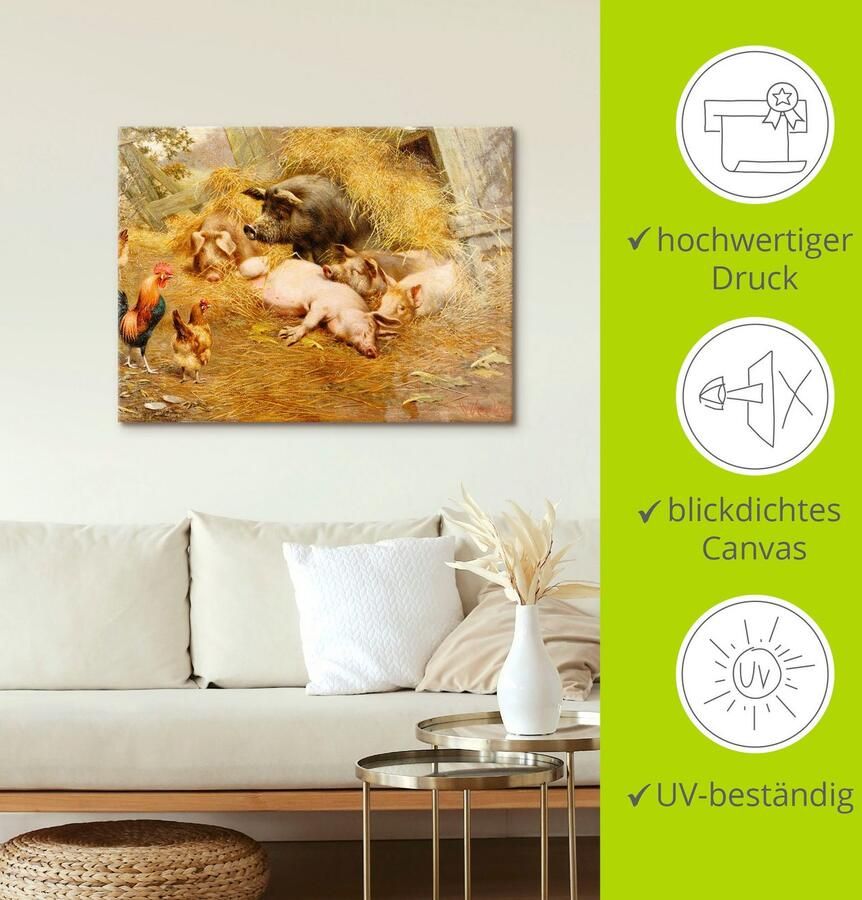 Artland Artprint Gelukkige dieren. als artprint op linnen poster in verschillende formaten maten - Foto 2