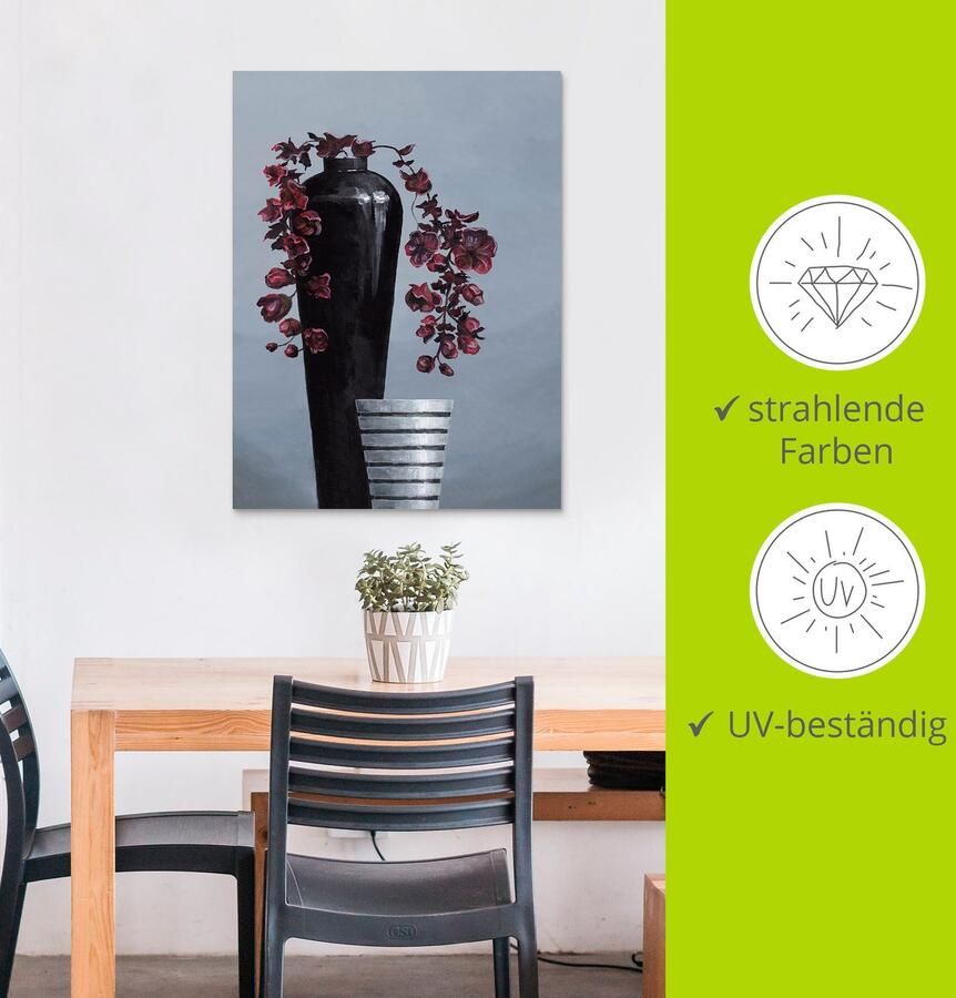 Artland Artprint Gemetalliseerde vazen als artprint van aluminium artprint op linnen muursticker verschillende maten - Foto 4