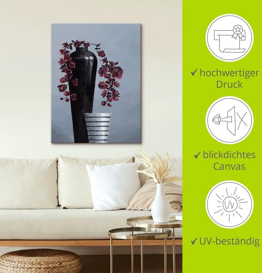 Artland Artprint Gemetalliseerde vazen als artprint van aluminium artprint op linnen muursticker verschillende maten - Foto 3