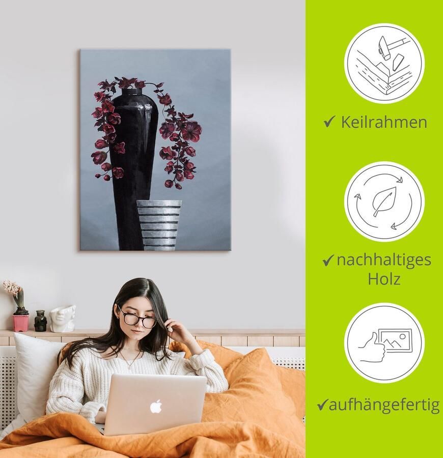 Artland Artprint Gemetalliseerde vazen als artprint van aluminium artprint op linnen muursticker verschillende maten - Foto 2