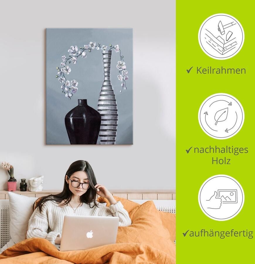 Artland Artprint Gemetalliseerde vazen als artprint van aluminium artprint voor buiten artprint op linnen poster muursticker - Foto 4