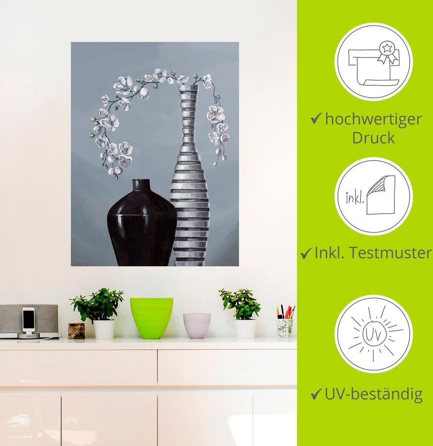 Artland Artprint Gemetalliseerde vazen als artprint van aluminium artprint voor buiten artprint op linnen poster muursticker - Foto 3