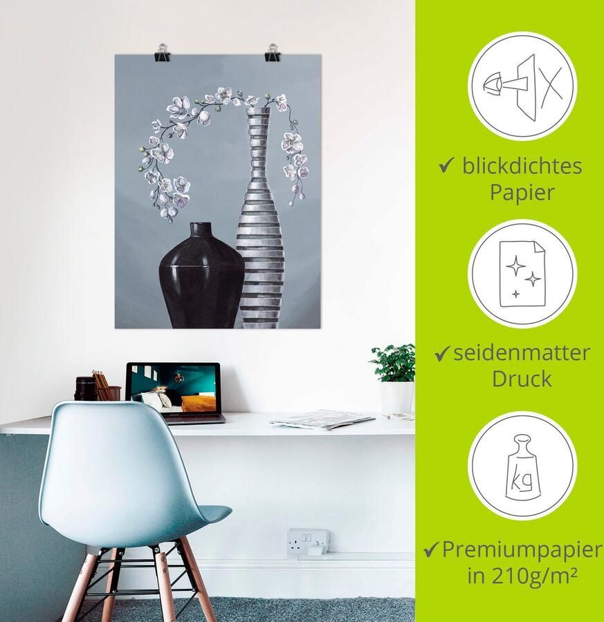 Artland Artprint Gemetalliseerde vazen als artprint van aluminium artprint voor buiten artprint op linnen poster muursticker - Foto 4