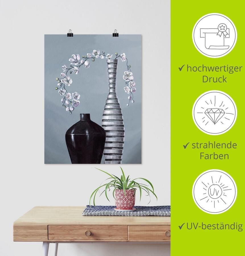 Artland Artprint Gemetalliseerde vazen als artprint van aluminium artprint voor buiten artprint op linnen poster muursticker - Foto 5