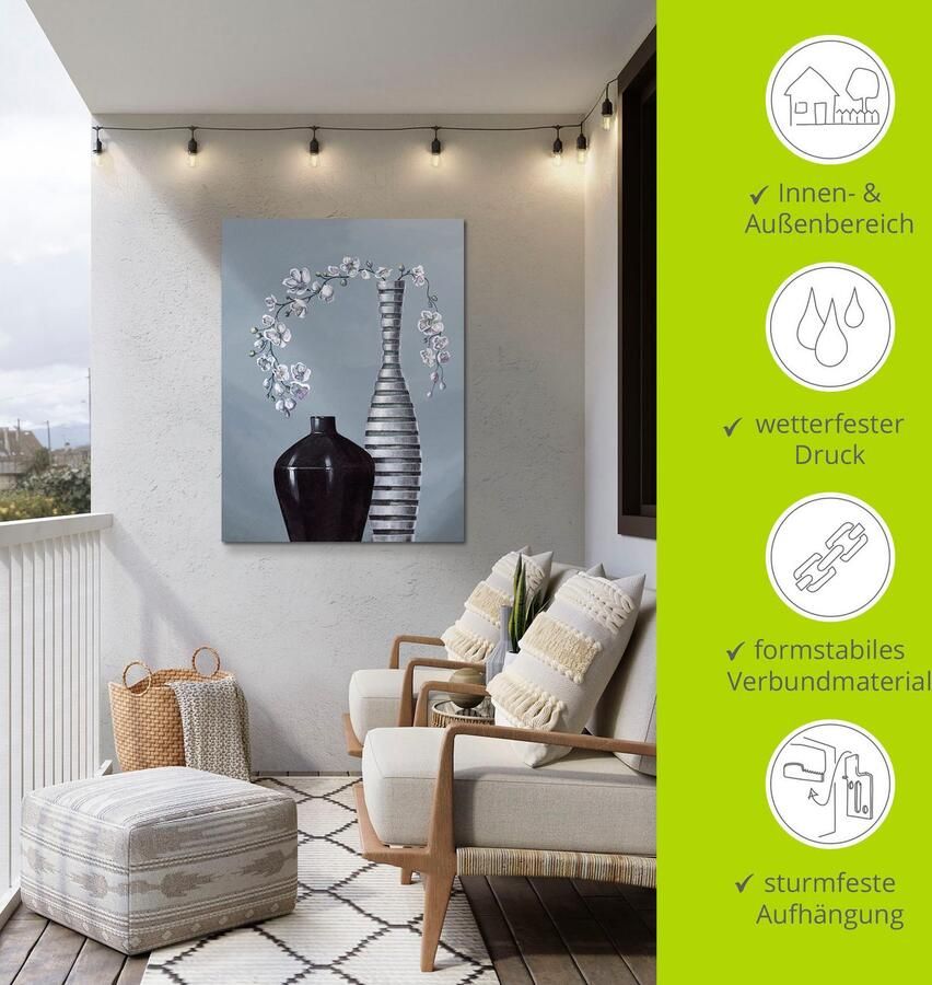 Artland Artprint Gemetalliseerde vazen als artprint van aluminium artprint voor buiten artprint op linnen poster muursticker - Foto 4