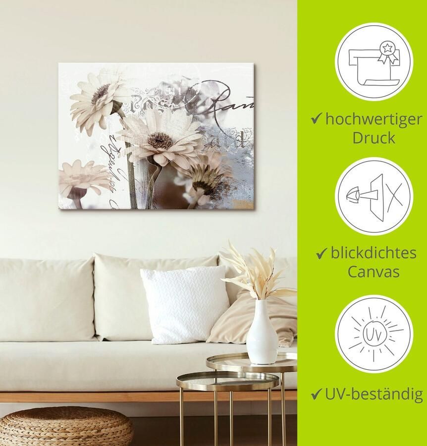 Artland Artprint Gerbera's_Detail als artprint op linnen poster muursticker in verschillende maten - Foto 4
