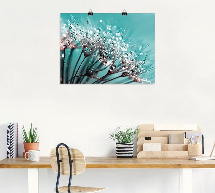 Artland Artprint Glinsterende pluizenbol I als artprint op linnen poster in verschillende formaten maten - Foto 4