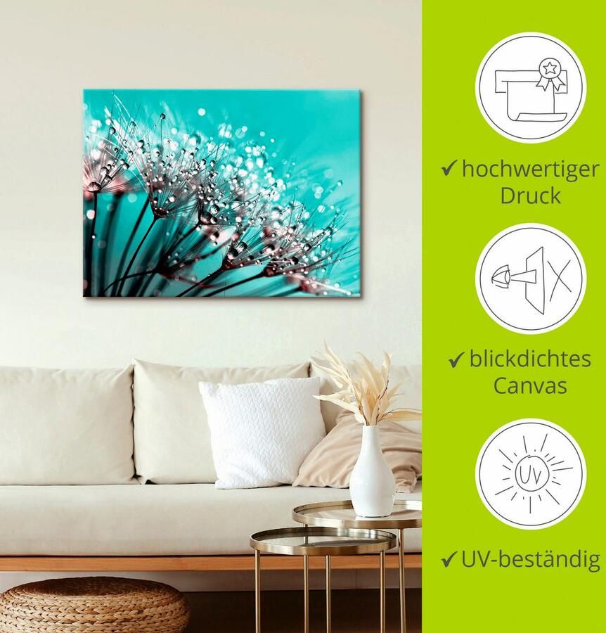 Artland Artprint Glinsterende pluizenbol I als artprint op linnen poster in verschillende formaten maten - Foto 3