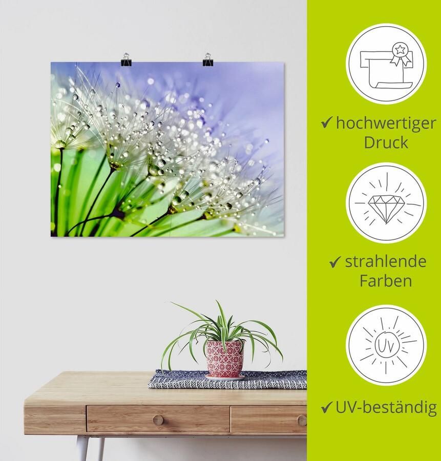 Artland Artprint Glinsterende pluizenbol III als artprint op linnen poster muursticker in verschillende maten - Foto 2