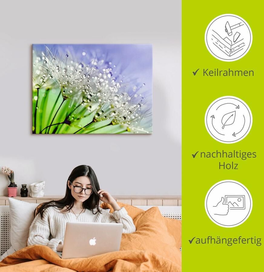 Artland Artprint Glinsterende pluizenbol III als artprint op linnen poster muursticker in verschillende maten