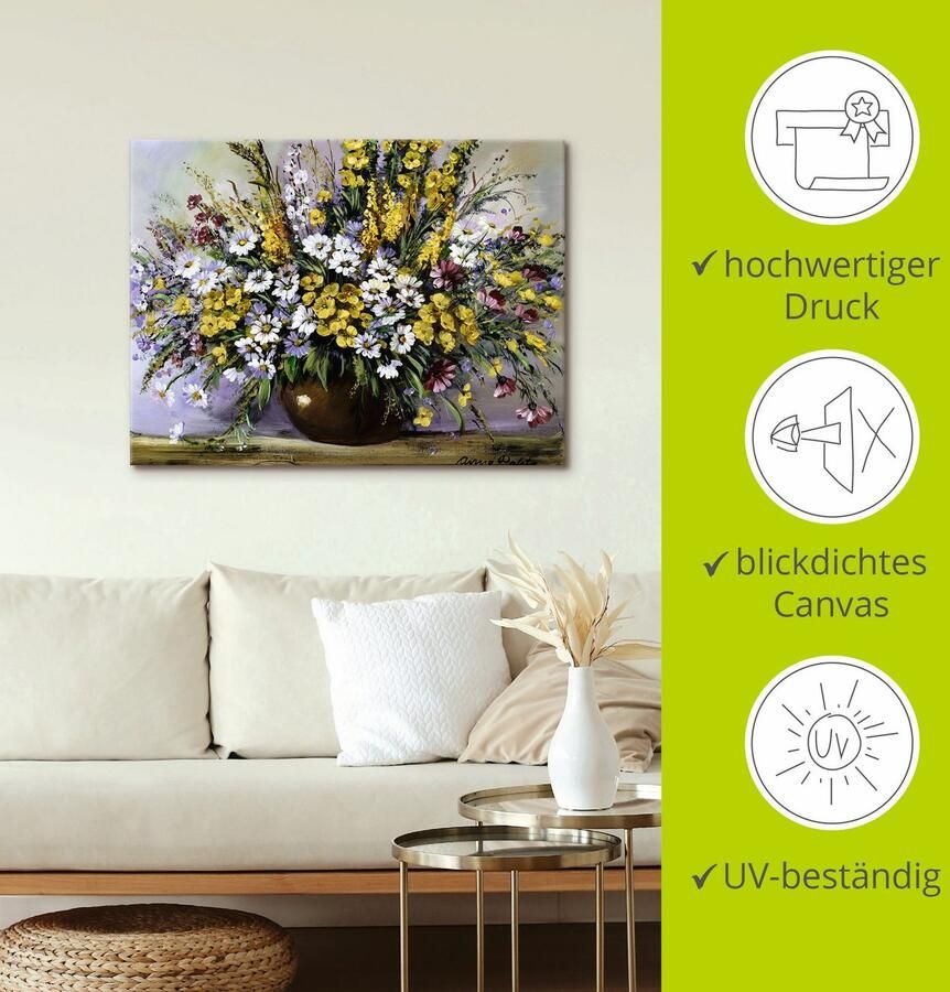 Artland Artprint Glorie van madeliefjes als artprint op linnen poster in verschillende formaten maten - Foto 2