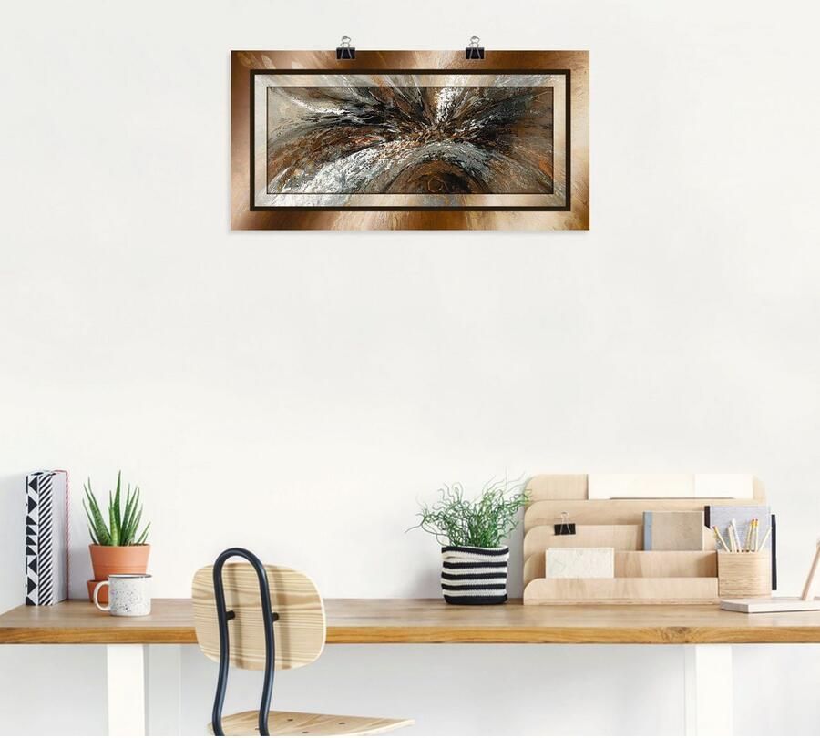 Artland Artprint Goudkleur abstract 1 als artprint van aluminium artprint voor buiten artprint op linnen poster in verschillende maten. maten