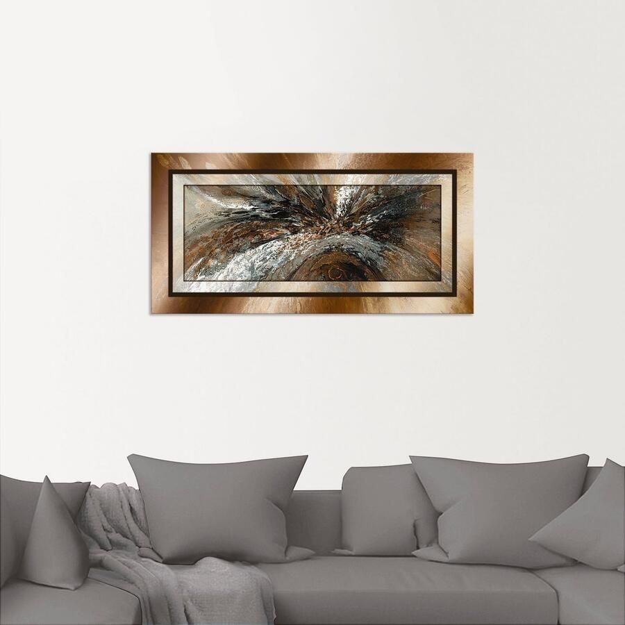 Artland Artprint Goudkleur abstract 1 als artprint van aluminium artprint voor buiten artprint op linnen poster in verschillende maten. maten - Foto 2