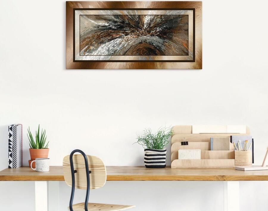Artland Artprint Goudkleur abstract 1 als artprint van aluminium artprint voor buiten artprint op linnen poster in verschillende maten. maten - Foto 7
