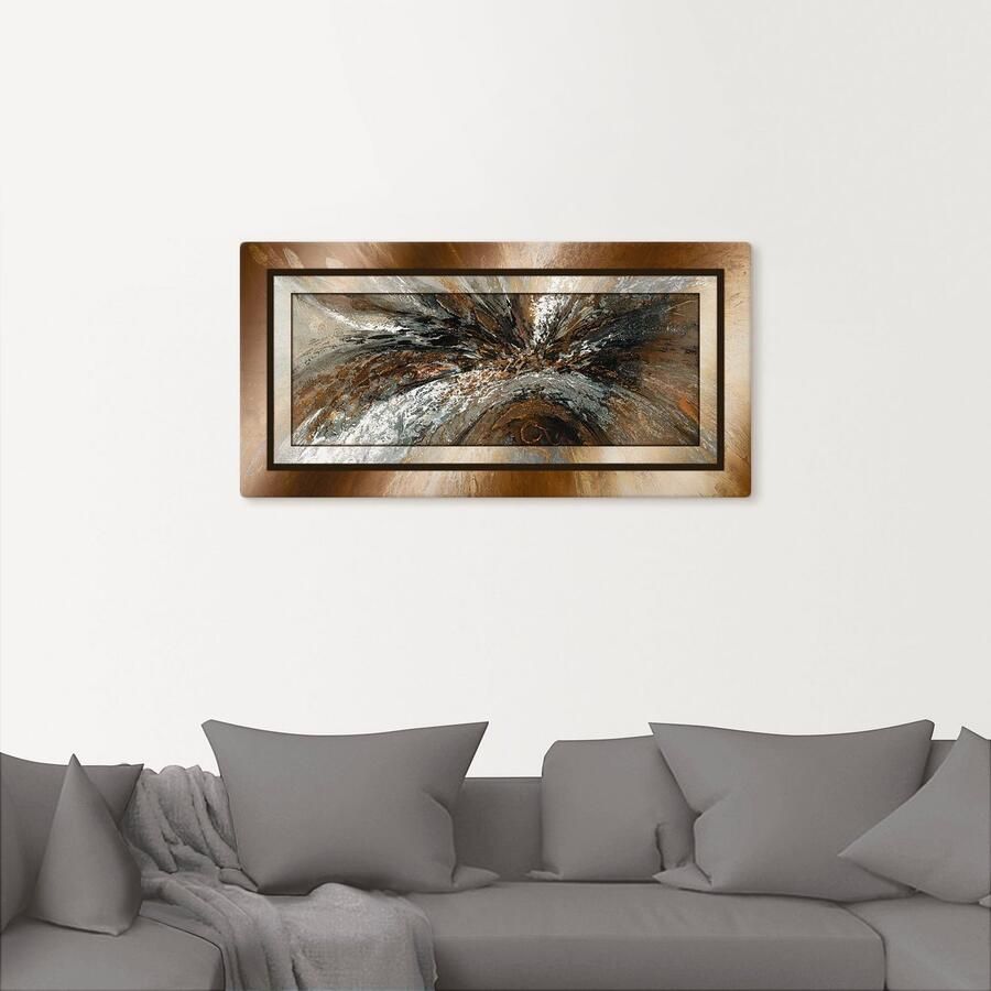 Artland Artprint Goudkleur abstract 1 als artprint van aluminium artprint voor buiten artprint op linnen poster in verschillende maten. maten - Foto 2