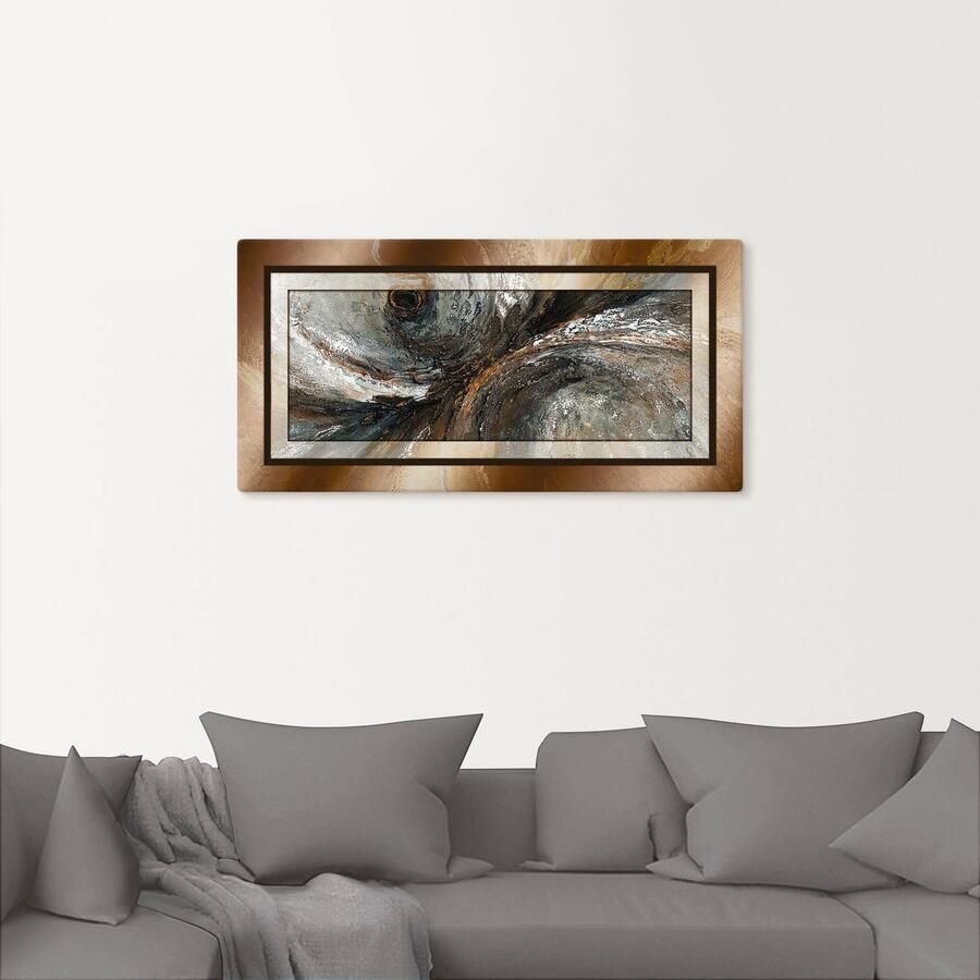 Artland Artprint Goudkleur abstract 2 als artprint van aluminium artprint voor buiten artprint op linnen poster in verschillende maten. maten
