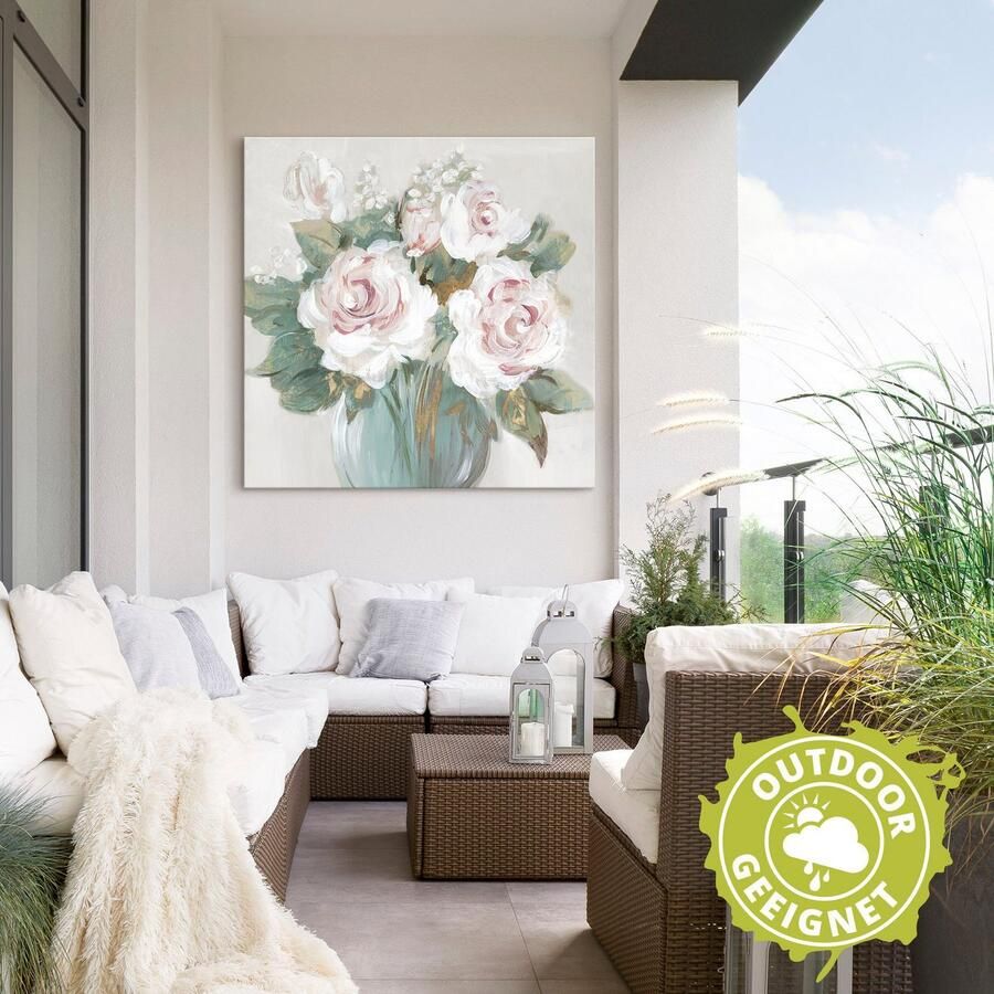 Artland Artprint Goudkleurige bos bloemen als artprint van aluminium artprint voor buiten artprint op linnen poster in verschillende maten. maten