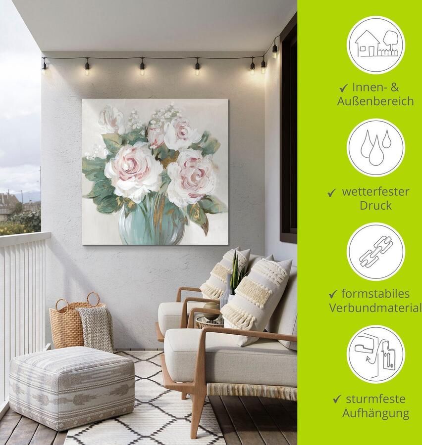 Artland Artprint Goudkleurige bos bloemen als artprint van aluminium artprint voor buiten artprint op linnen poster in verschillende maten. maten - Foto 4