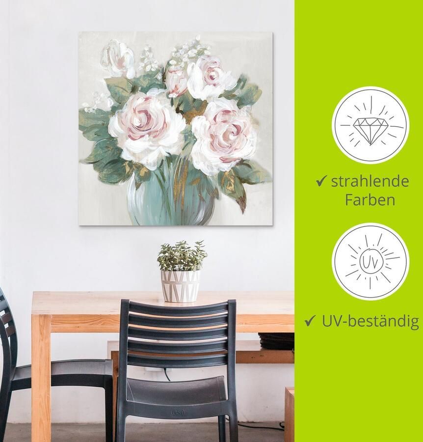 Artland Artprint Goudkleurige bos bloemen als artprint van aluminium artprint voor buiten artprint op linnen poster in verschillende maten. maten - Foto 3