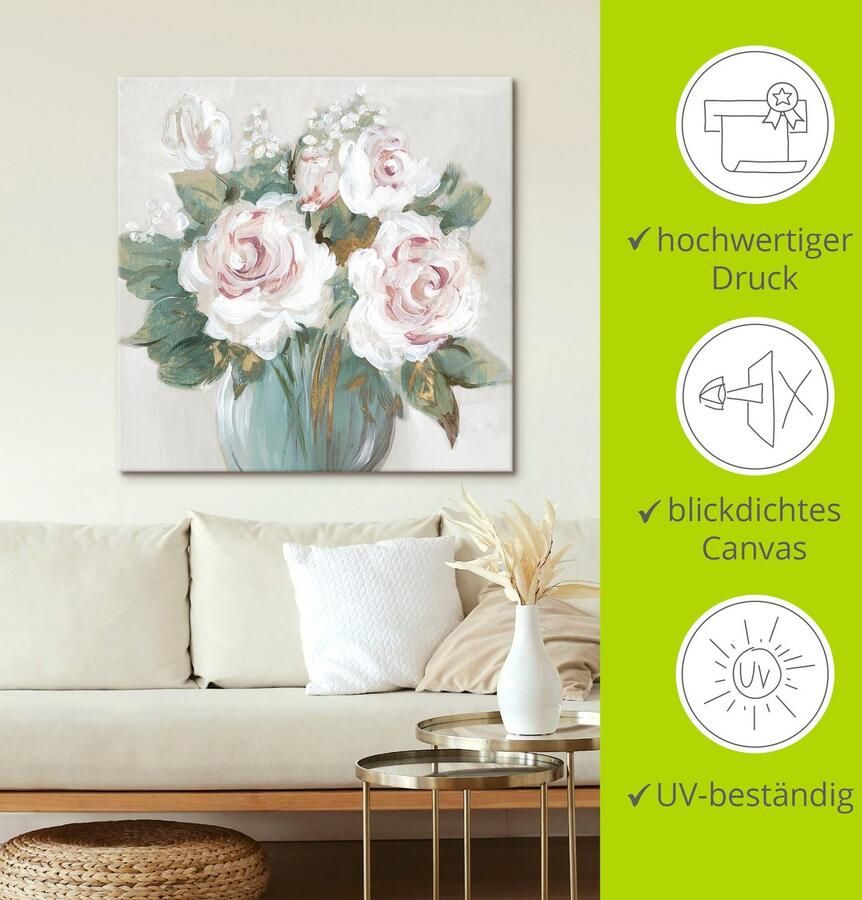 Artland Artprint Goudkleurige bos bloemen als artprint van aluminium artprint voor buiten artprint op linnen poster in verschillende maten. maten - Foto 5