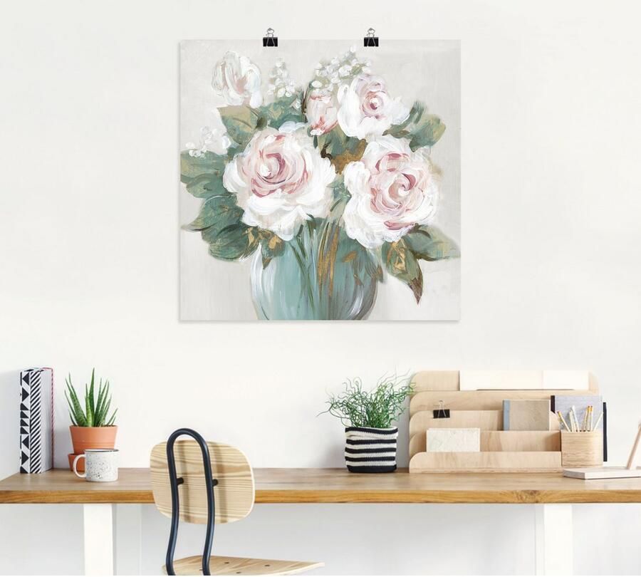 Artland Artprint Goudkleurige bos bloemen als artprint van aluminium artprint voor buiten artprint op linnen poster in verschillende maten. maten - Foto 4