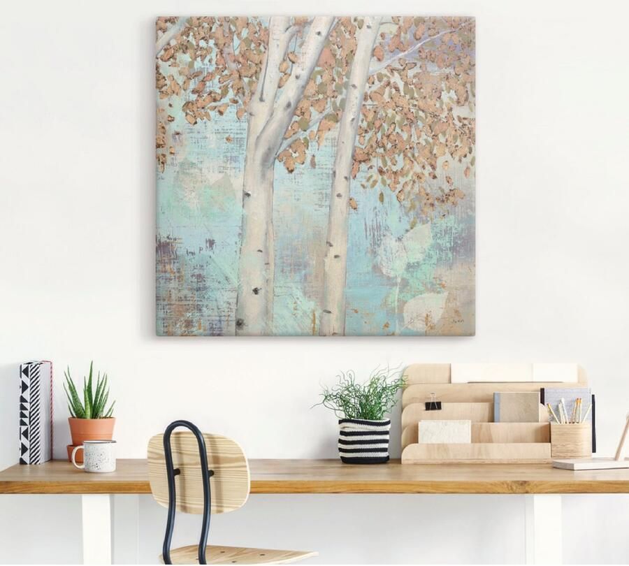 Artland Artprint Goudkleurige bos II als artprint op linnen poster in verschillende formaten maten - Foto 3