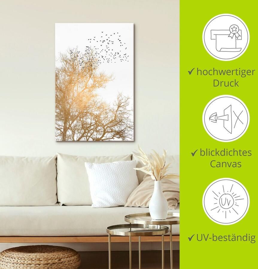 Artland Artprint Goudkleurige hemel als artprint op linnen poster in verschillende formaten maten - Foto 4