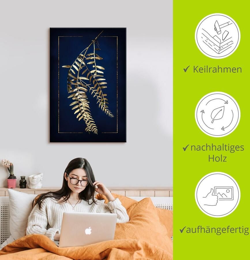 Artland Artprint Goudkleurige peperboom als artprint op linnen poster in verschillende formaten maten - Foto 2