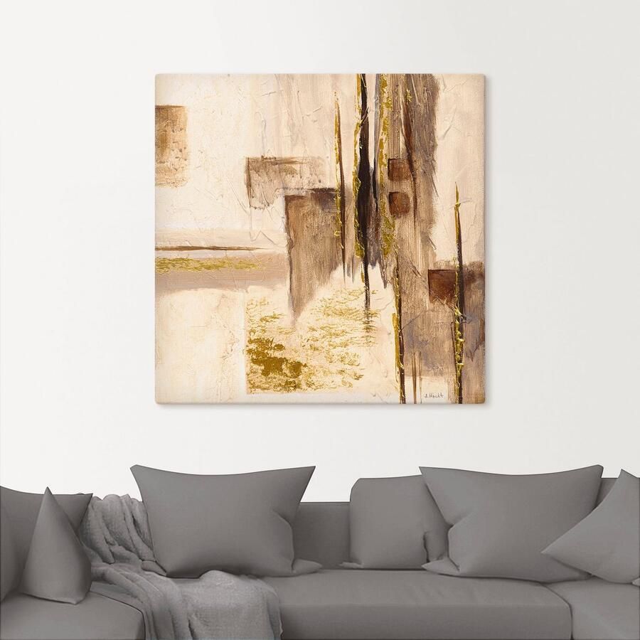 Artland Artprint op linnen Goudkleurige silhouet I - Foto 2