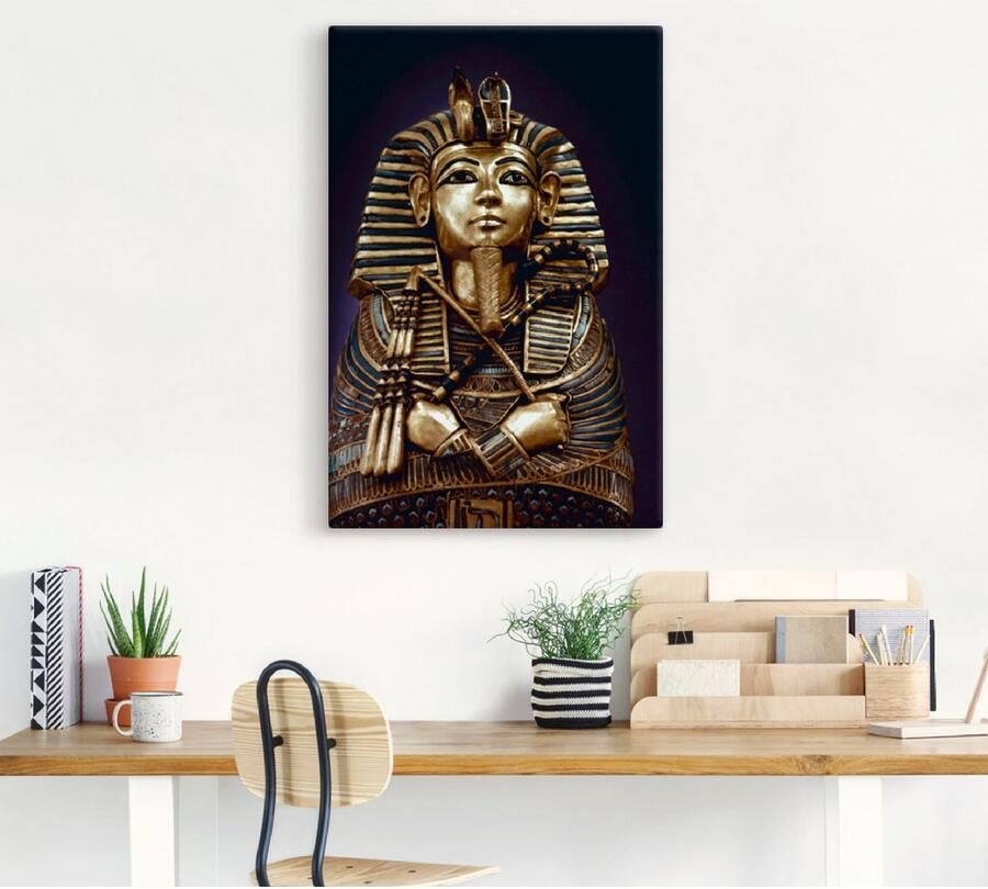 Artland Artprint Grafbeeld van koning Toetanchamon als artprint op linnen poster in verschillende formaten maten - Foto 4