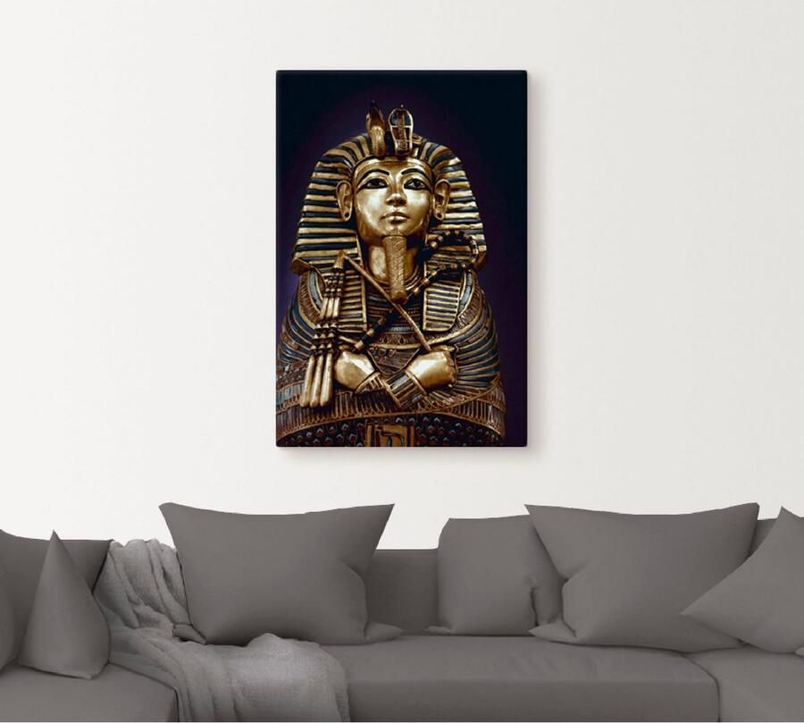 Artland Artprint Grafbeeld van koning Toetanchamon als artprint op linnen poster in verschillende formaten maten - Foto 5