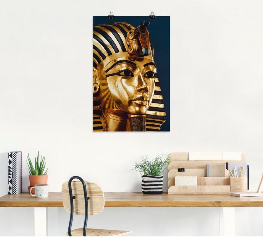 Artland Artprint Grafmasker van koning Toetanchamon als artprint van aluminium artprint voor buiten artprint op linnen poster in verschillende maten. maten - Foto 4