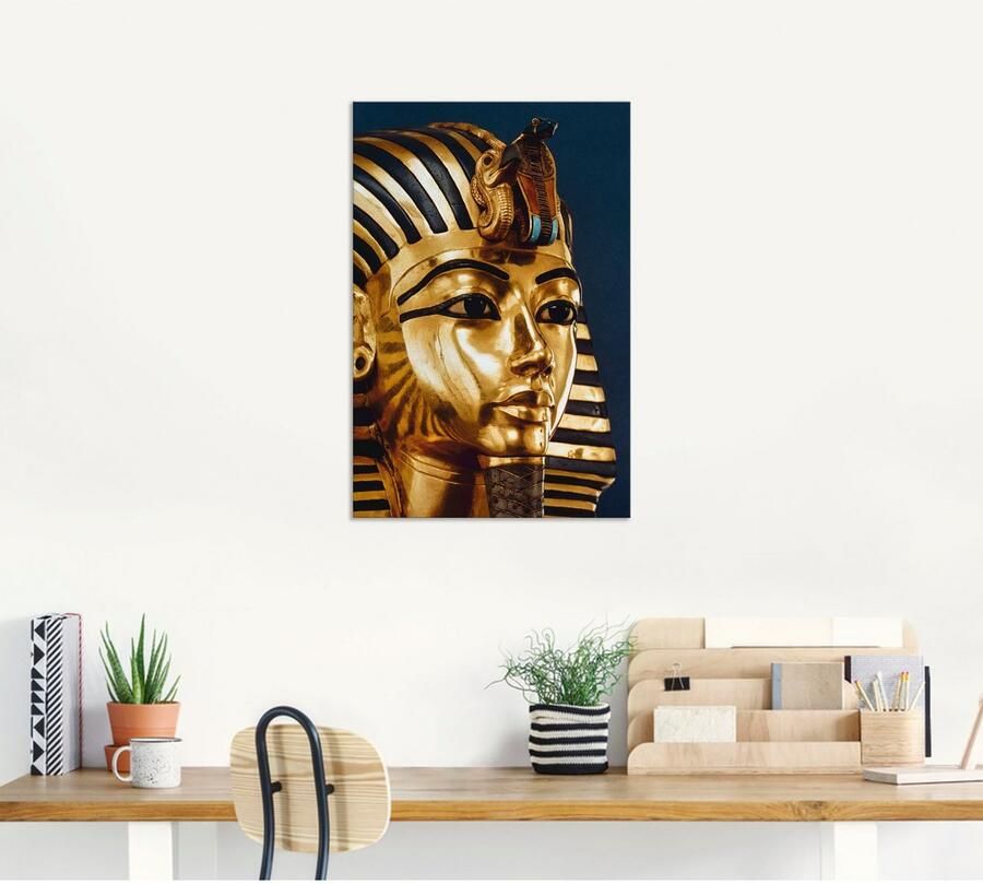 Artland Artprint Grafmasker van koning Toetanchamon als artprint van aluminium artprint voor buiten artprint op linnen poster in verschillende maten. maten - Foto 4