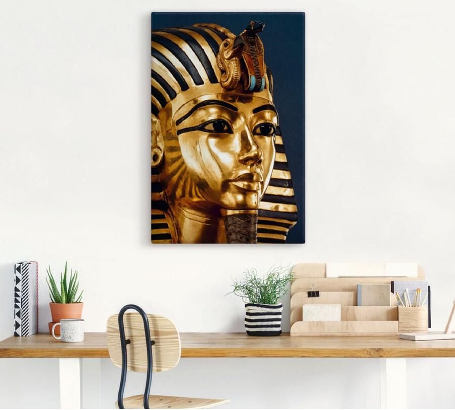 Artland Artprint Grafmasker van koning Toetanchamon als artprint van aluminium artprint voor buiten artprint op linnen poster in verschillende maten. maten - Foto 4