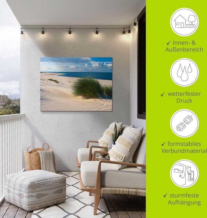 Artland Artprint Gras aan het strand als artprint van aluminium artprint voor buiten artprint op linnen in verschillende maten - Foto 5