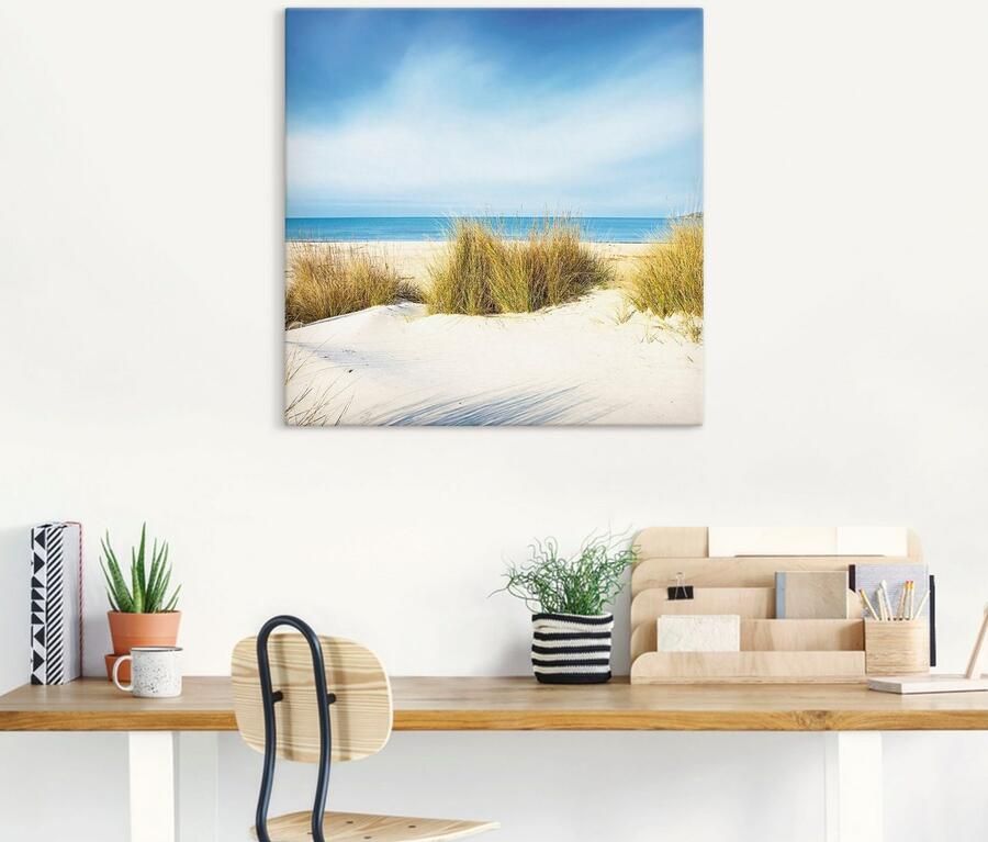 Artland Artprint Gras op zandduinen als artprint op linnen poster muursticker in verschillende maten - Foto 6