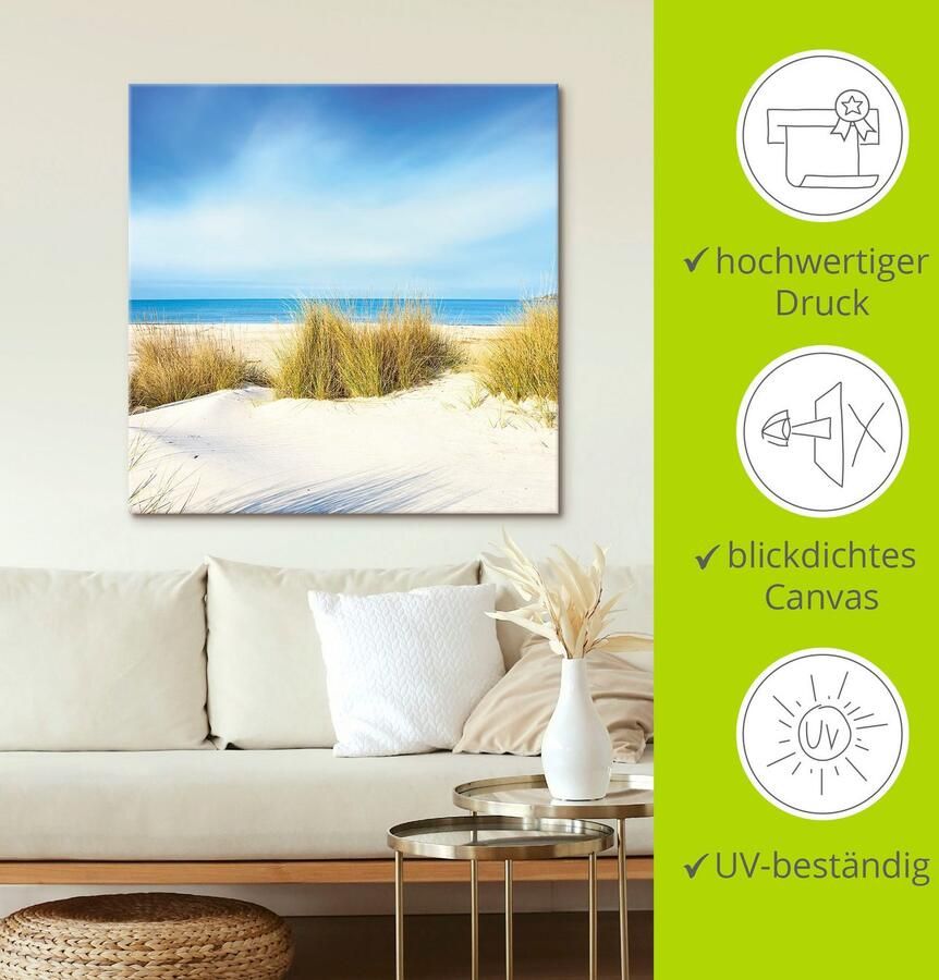 Artland Artprint Gras op zandduinen als artprint op linnen poster muursticker in verschillende maten - Foto 4