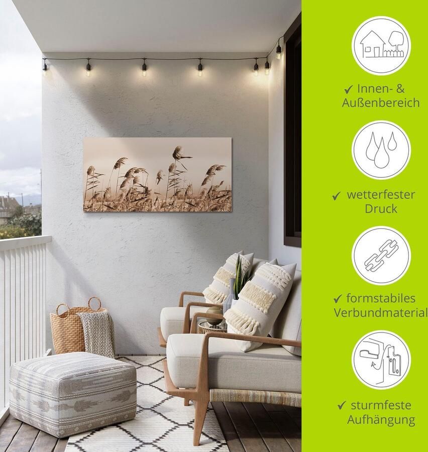 Artland Artprint Grassen als artprint van aluminium artprint voor buiten artprint op linnen poster muursticker - Foto 4