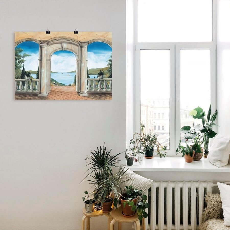 Artland Artprint Grieks terras als artprint op linnen poster in verschillende formaten maten - Foto 3