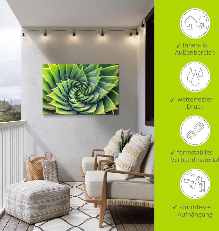 Artland Artprint Groene spiraal als artprint van aluminium artprint op linnen muursticker of poster in verschillende maten - Foto 5