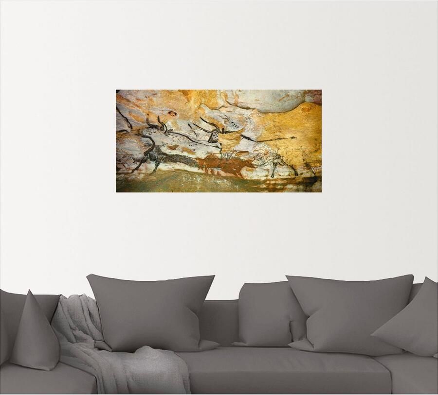 Artland Artprint Grot van Lascaux stieren als artprint op linnen poster muursticker in verschillende maten - Foto 4