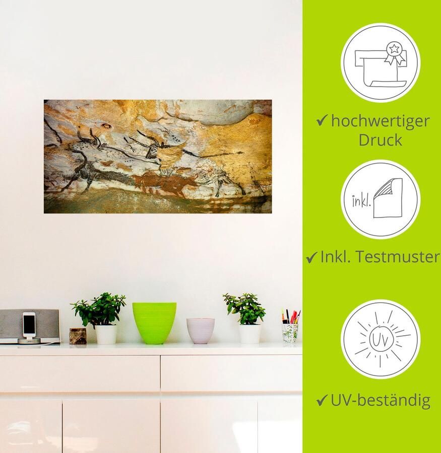 Artland Artprint Grot van Lascaux stieren als artprint op linnen poster muursticker in verschillende maten - Foto 2