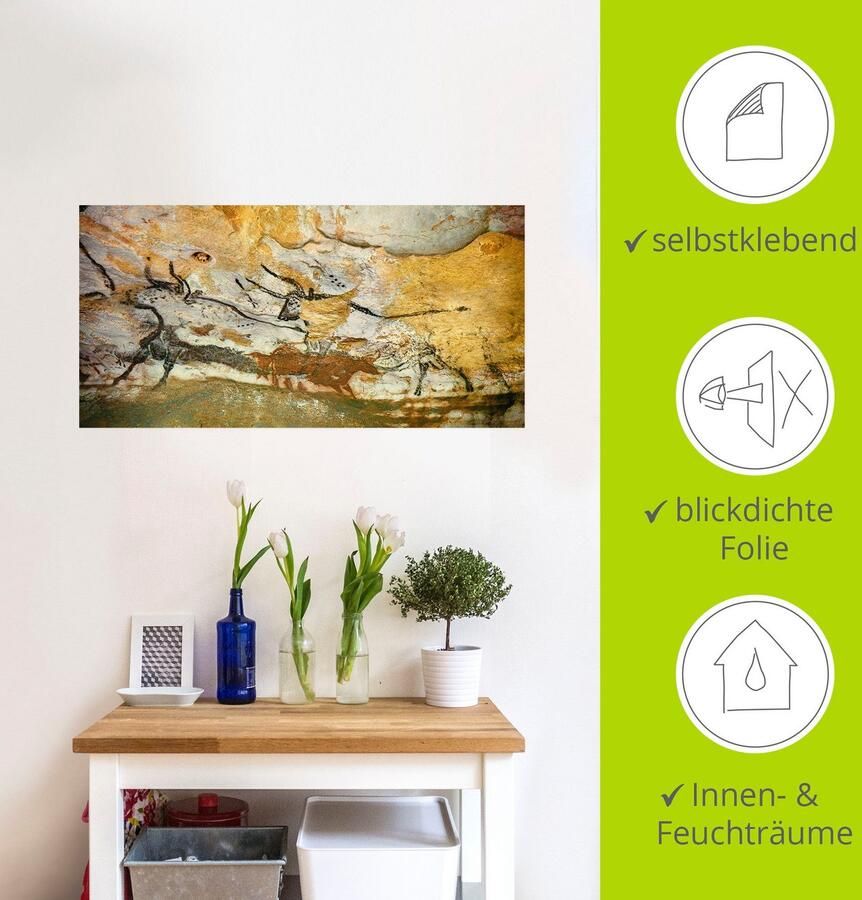 Artland Artprint Grot van Lascaux stieren als artprint op linnen poster muursticker in verschillende maten - Foto 3
