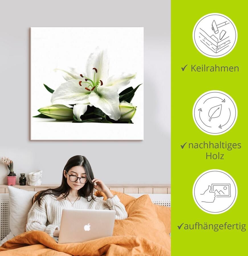 Artland Artprint Grote lelie als artprint op linnen poster in verschillende formaten maten - Foto 2